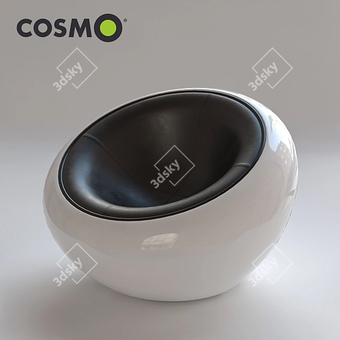 Cosmo Designer Half Dome Chair 3D model image 1