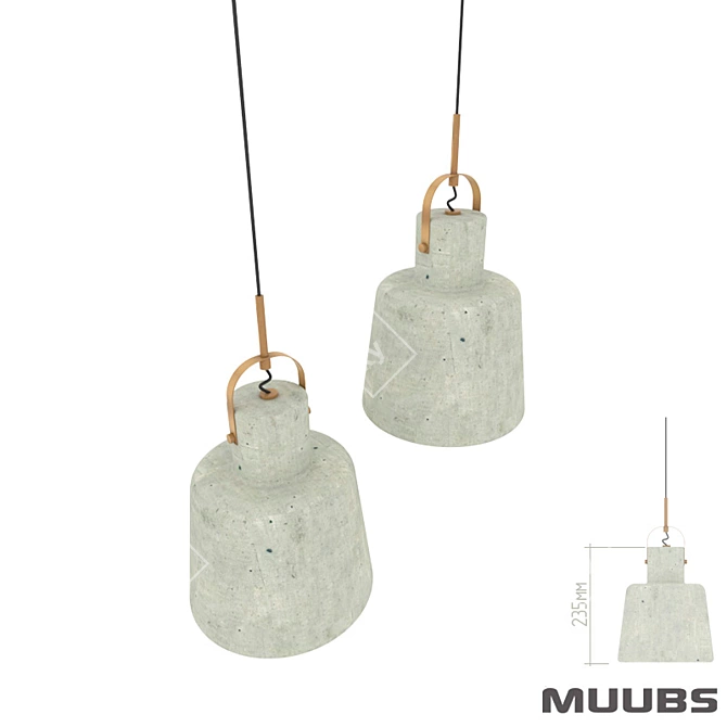 Minimalist Concrete Light 3D model image 1