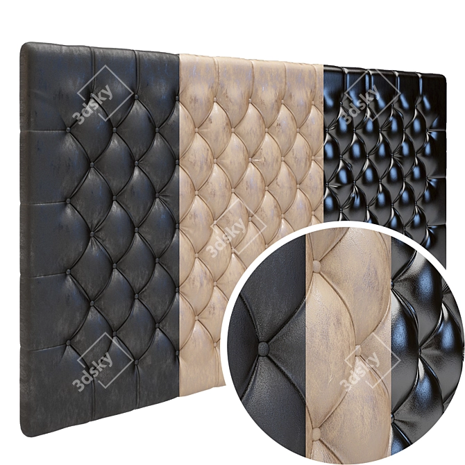 Soft Leather Wall Panel 3D model image 1