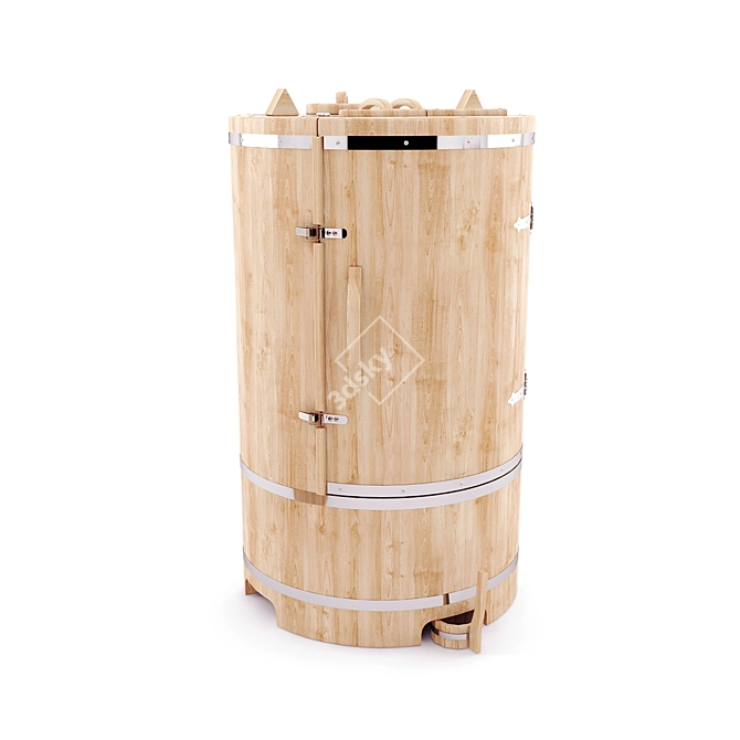 Round Cedar Fitobochka 3D model image 1