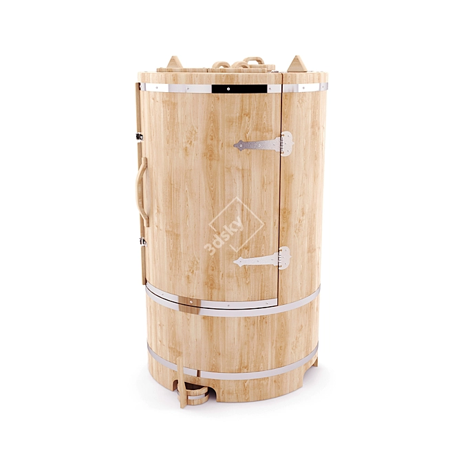 Round Cedar Fitobochka 3D model image 2