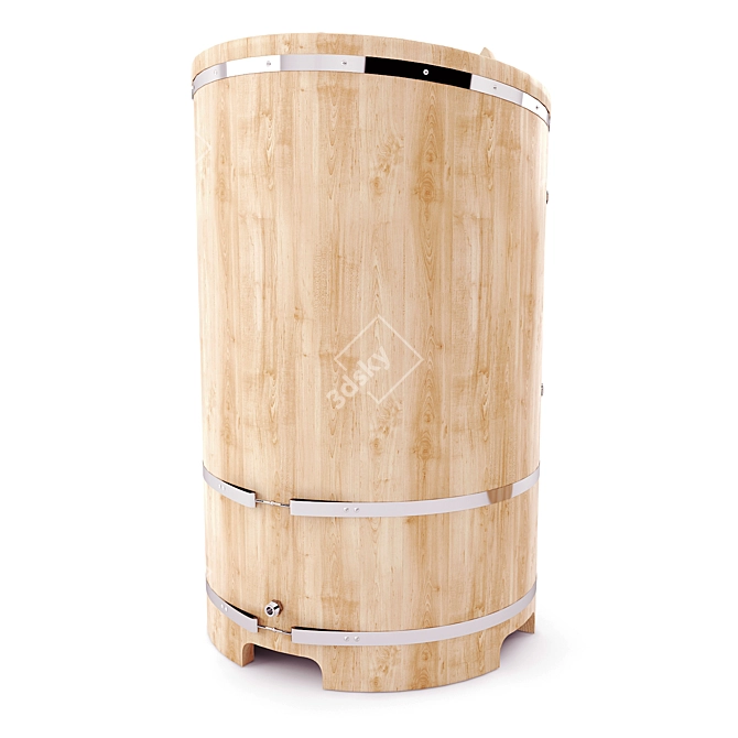 Round Cedar Fitobochka 3D model image 3