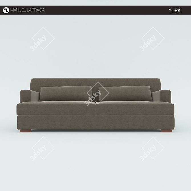Elegant YORK Sofa by Manuel Larraga 3D model image 2