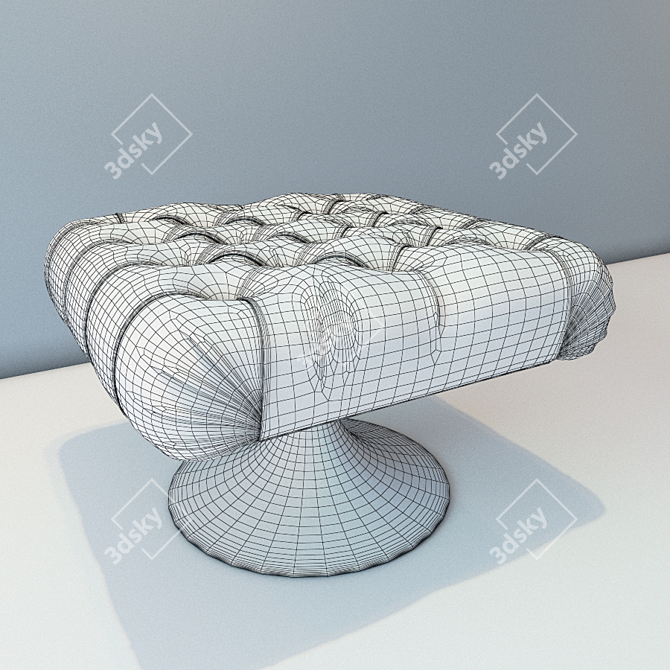  Brazilian Charm: Marie's Corner Ottoman 3D model image 2