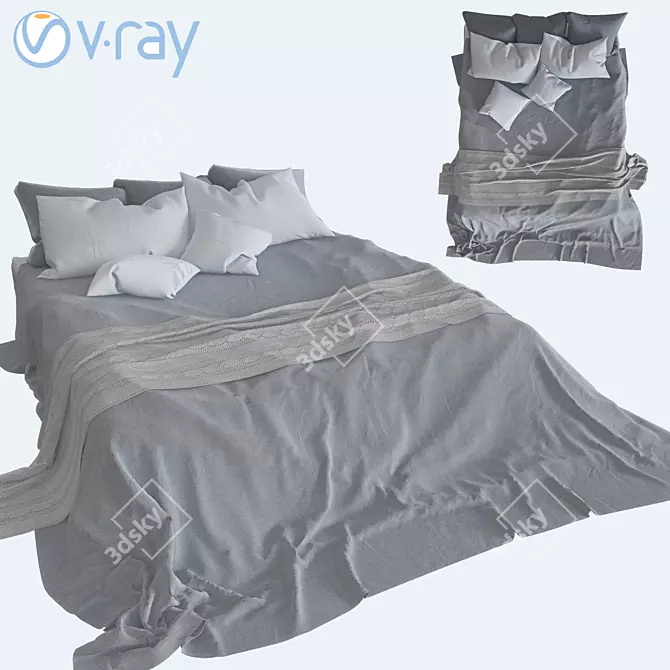 Cozy Dream Linens Set 3D model image 2
