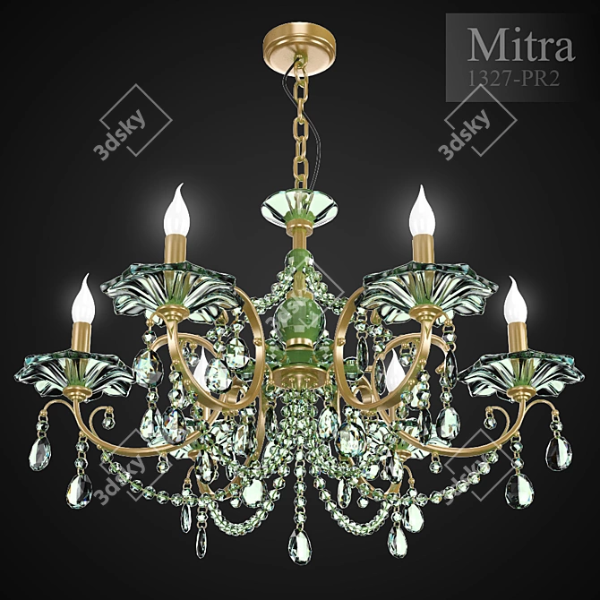 Mitra 1327-PR2 - Elegant 6-Light Pendant 3D model image 2
