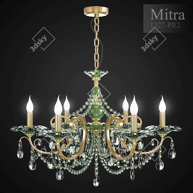 Mitra 1327-PR2 - Elegant 6-Light Pendant 3D model image 3