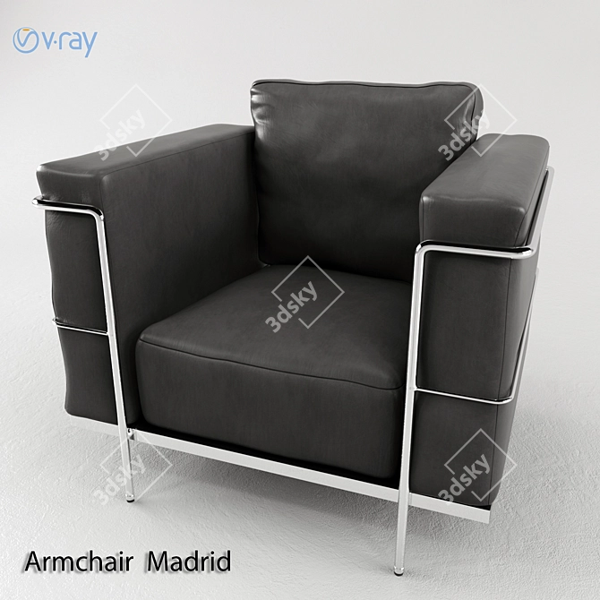 Modern Madrid Armchair by Nuevo Living 3D model image 1