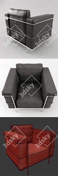 Modern Madrid Armchair by Nuevo Living 3D model image 2