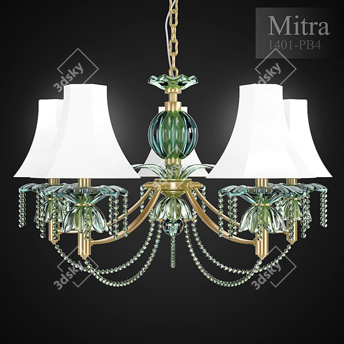 Elegant Mitra 1401-PB4 Chandelier 3D model image 1