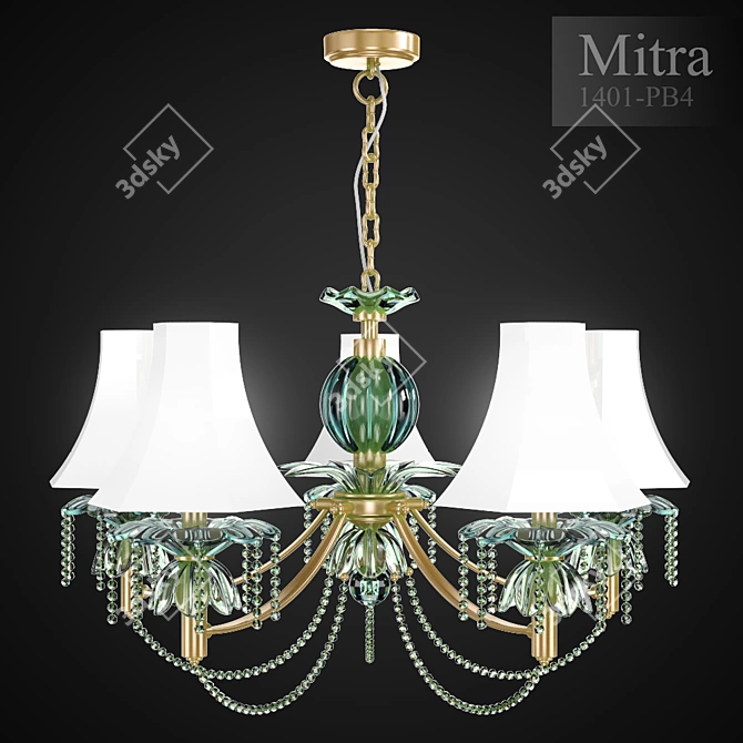 Elegant Mitra 1401-PB4 Chandelier 3D model image 2
