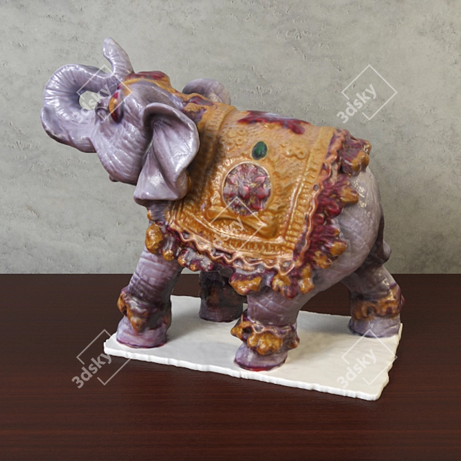  Mini Elephant Statue: 10cm 3D model image 2