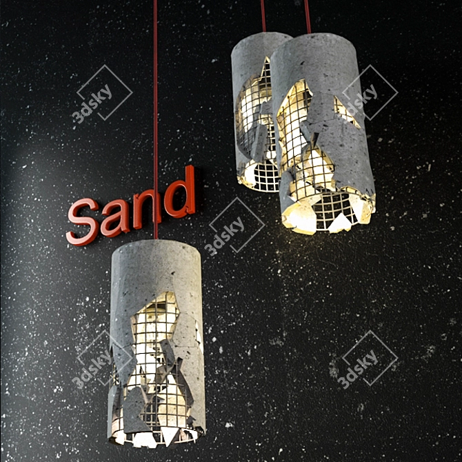 Alien Concrete Lamp 3D model image 2