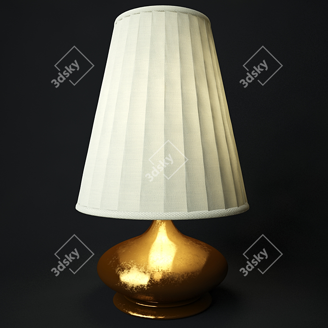 Elegant Peardrop Table Lamp 3D model image 1