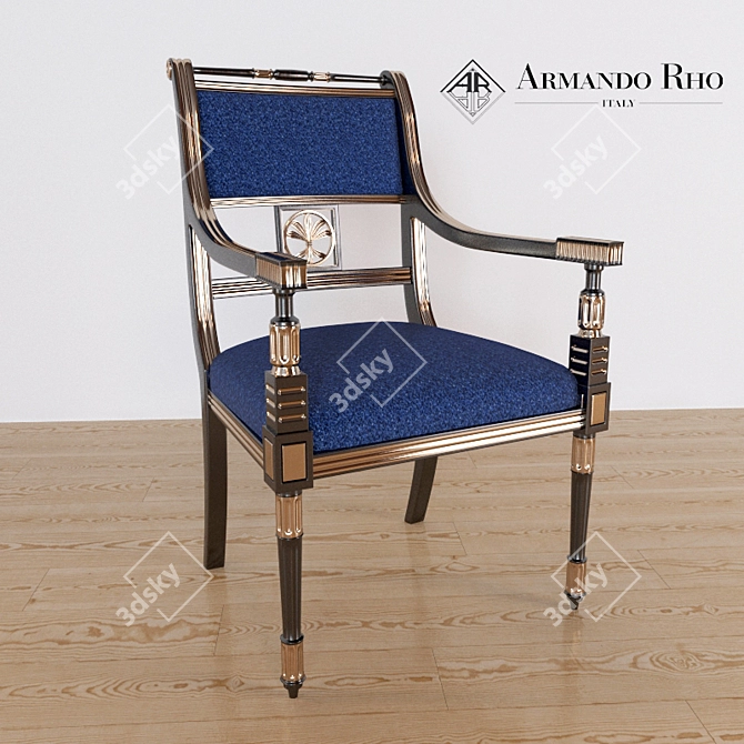 Armando Rho Classic Dining Chair 3D model image 1