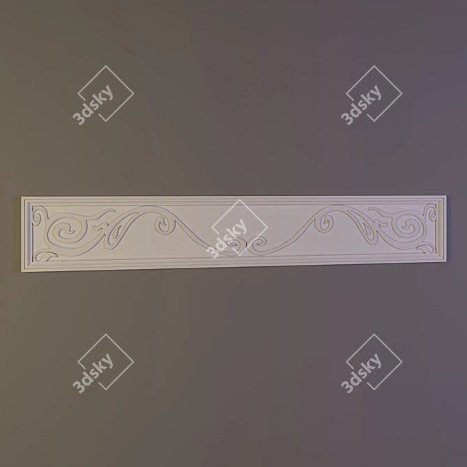 Elegant Fretwork Design 3D model image 1