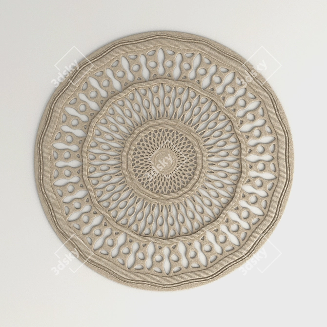 Modern Art Inspired Rug - 160 cm 3D model image 1