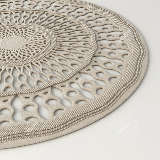 Modern Art Inspired Rug - 160 cm 3D model image 2