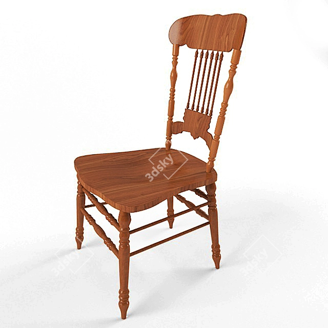 English Style Accent Chair 3D model image 1