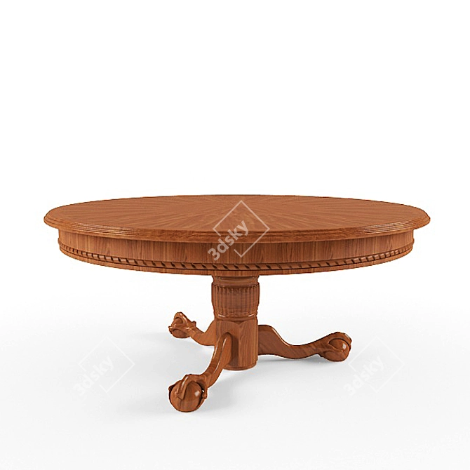 English Style Table: Classic Elegance 3D model image 1