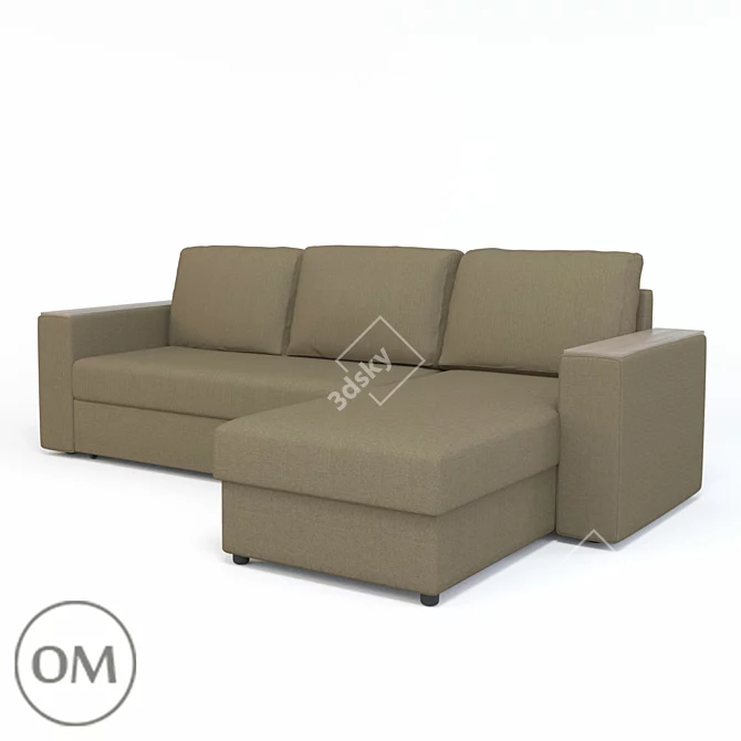 Brook Corner Sofa Bed 3D model image 1