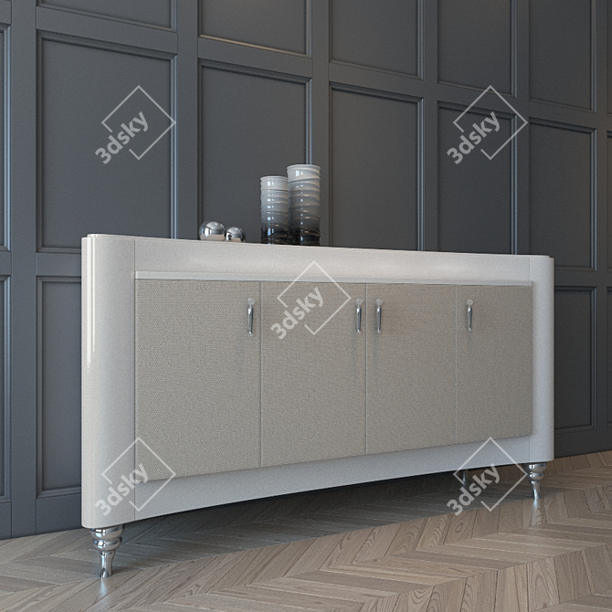 Modern Geometric Sideboard - ReDeco Monte Napoleone 3D model image 1