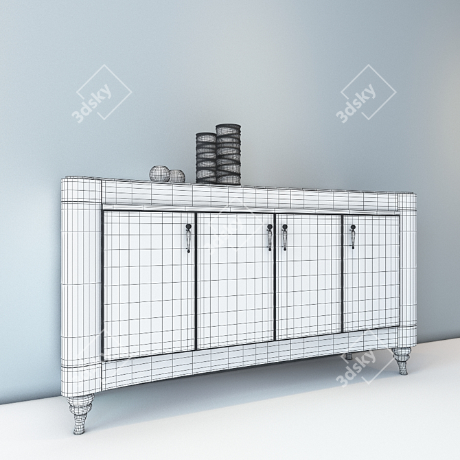 Modern Geometric Sideboard - ReDeco Monte Napoleone 3D model image 3
