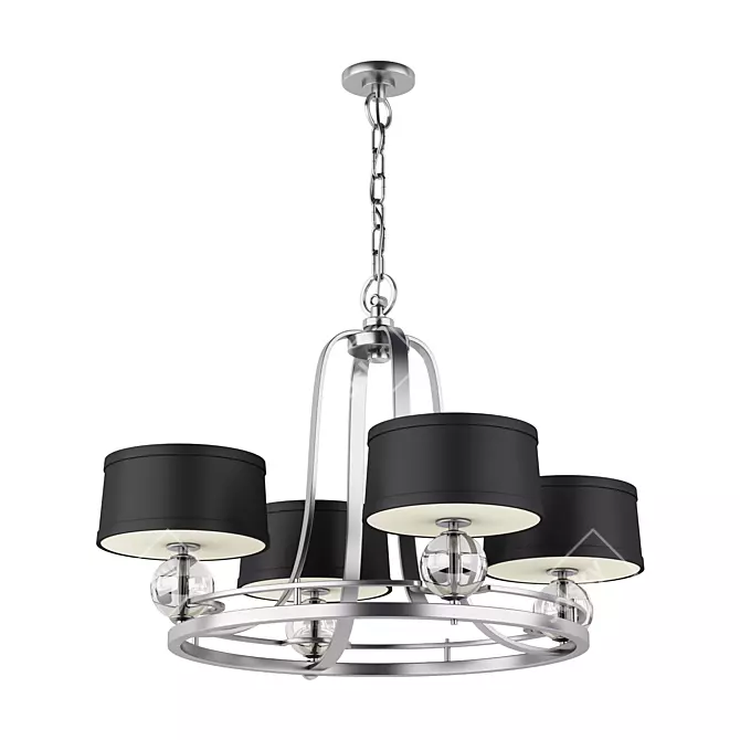 Quiozel Gotham 4-Light Chandelier 3D model image 1