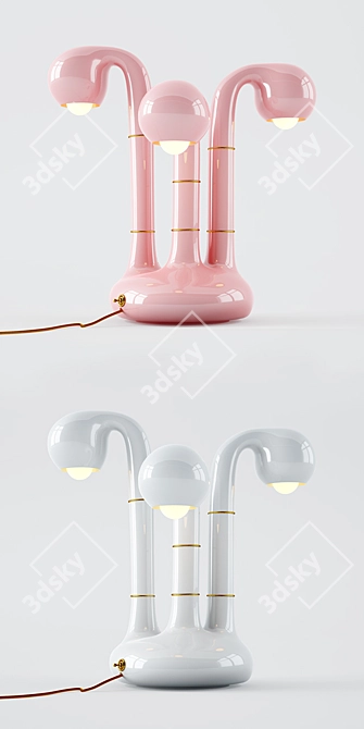 Entler Triple-Headed Desktop Lamp 3D model image 2