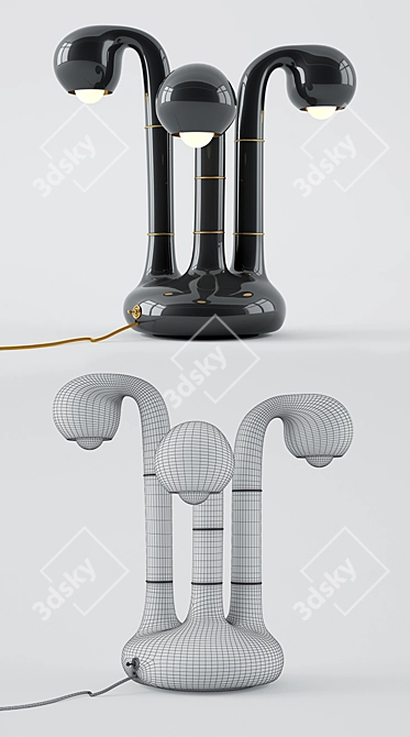 Entler Triple-Headed Desktop Lamp 3D model image 3
