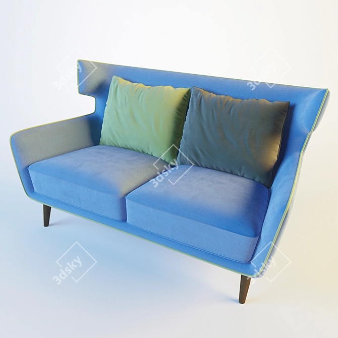 Stellan Modern Fabric Sofa 3D model image 1