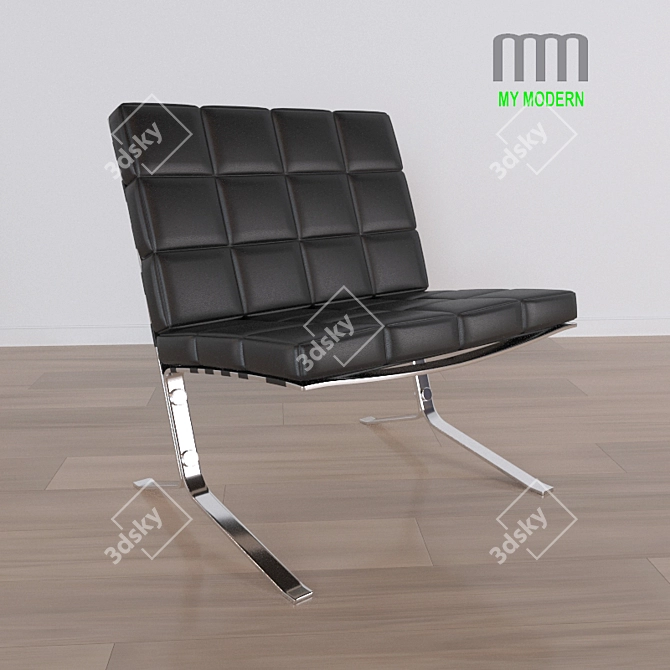 Olivier Mourgue Joker Lounge Chair: Iconic Design with Exceptional Comfort 3D model image 1