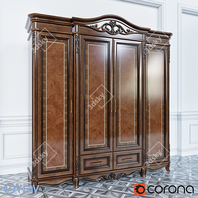 Modern Storage Solution 3D model image 1