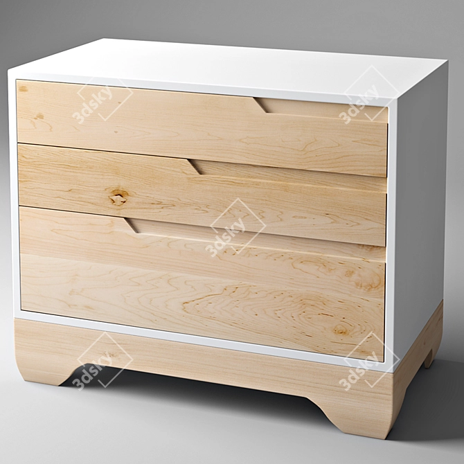 Echo Dresser: Stylish Chest for Modern Spaces 3D model image 1