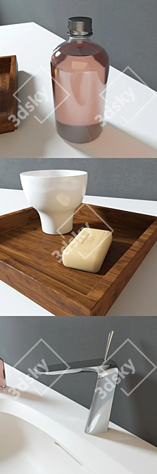 Teuco Outline Sink - Customizable 1600x530x80 3D model image 2