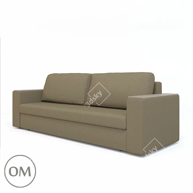 Brook 3-Seater Sofa Bed 3D model image 1