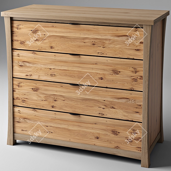 Elegant Ruby Chest with 3D File 3D model image 1
