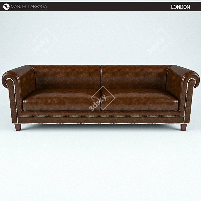 Sleek LONDON Sofa 3D model image 2