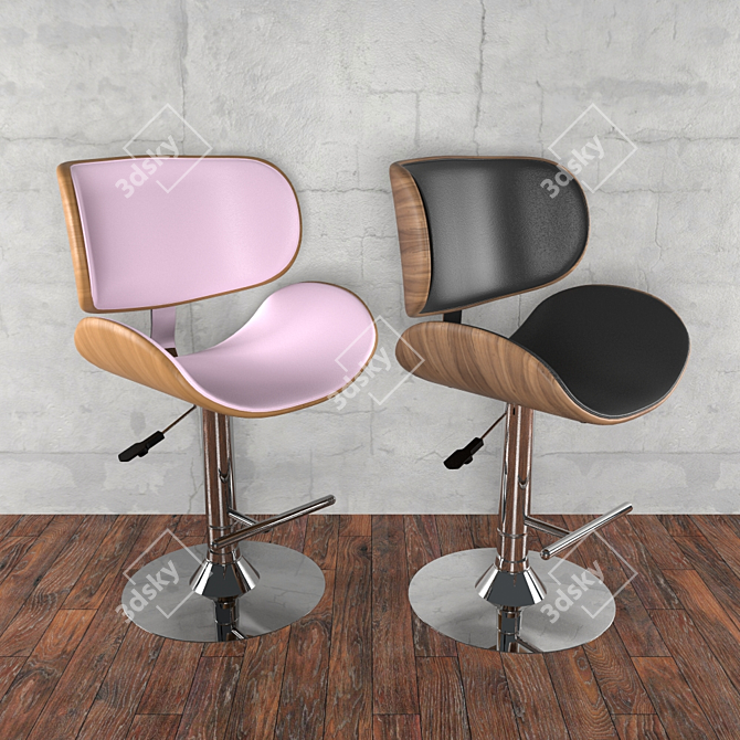 Modern Chinese Barstool - JY1076 3D model image 1