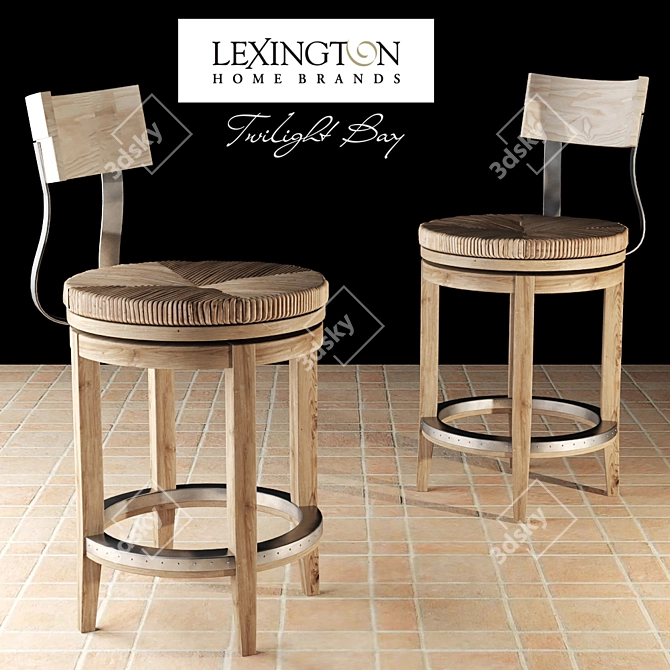 Twilight Bay Dalton Counter Stool 3D model image 1