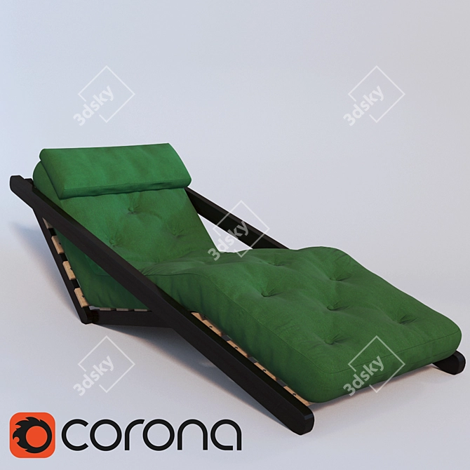 European-made Convertible Lounge Chair 3D model image 1