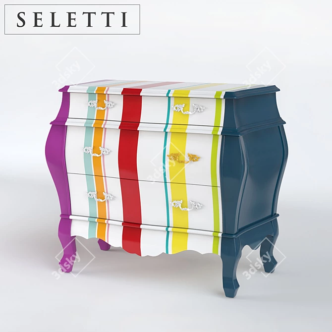 Seletti Trip 3-Drawer Chest 3D model image 1