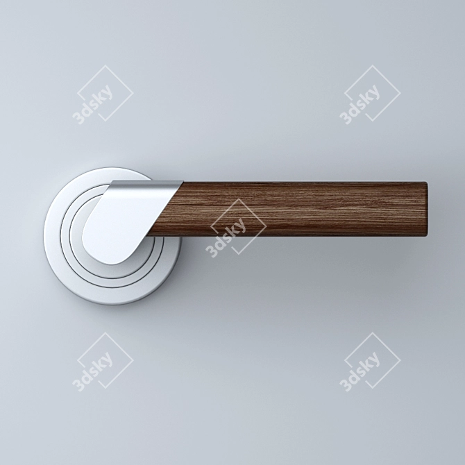 ModernSlice Door Handle 3D model image 1