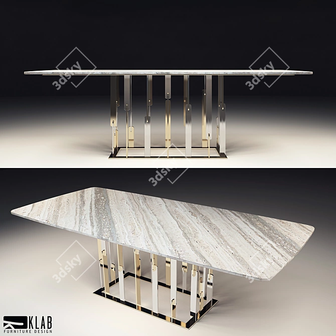 Elegant Ruben Table: Italian Design 3D model image 1