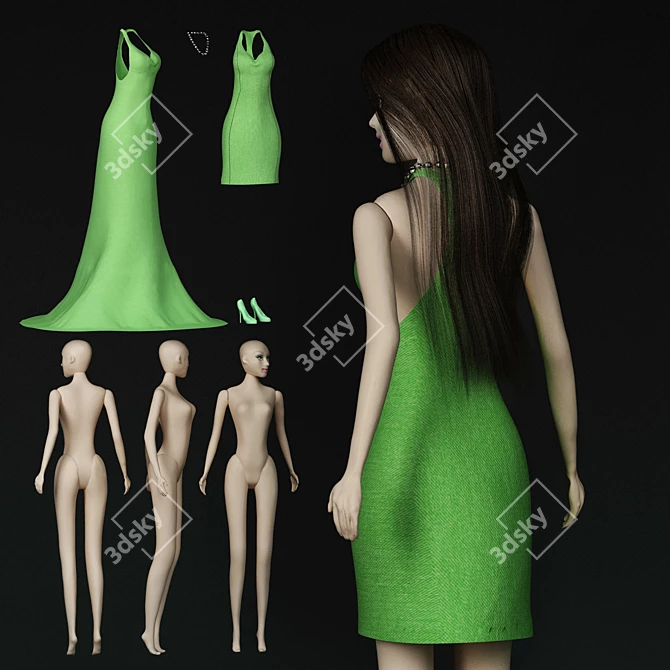 Sindy Doll: Barbie-Inspired Fashion 3D model image 3