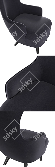 Elevate Your Space with Tom Dixon Wingback Chair 3D model image 2