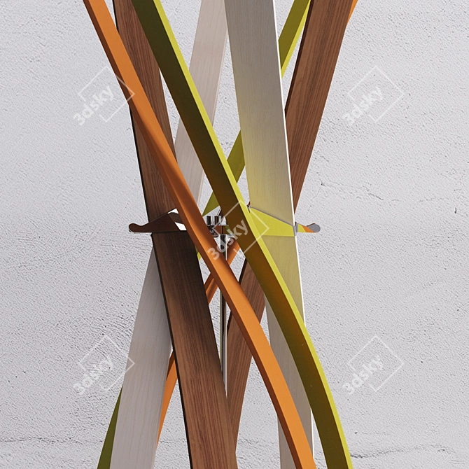 Italian Twist Coat Stand 3D model image 2