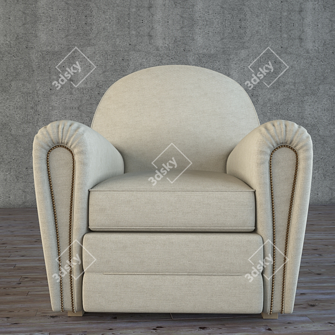 Cozy Chic Armchair: DUNCAN 3D model image 1