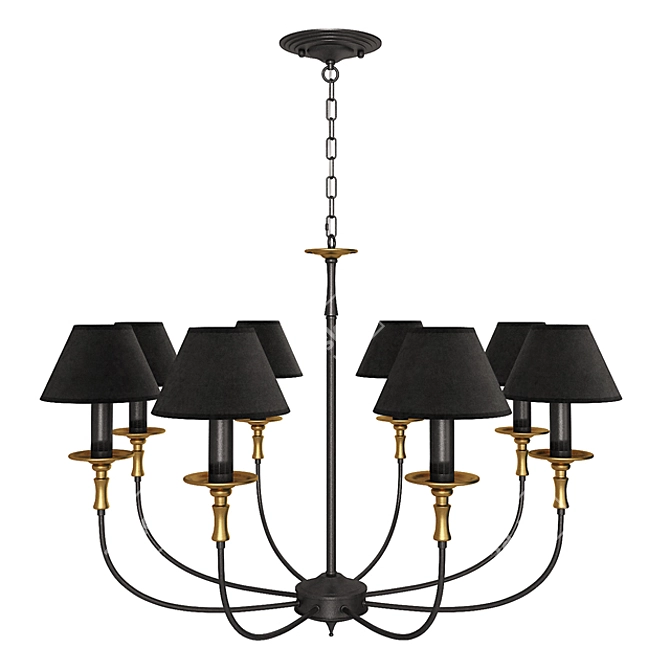Elegant Crystal Chandelier 3D model image 3