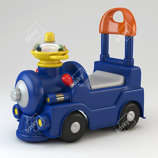 Locomotive Children's Wheelchair 3D model image 1